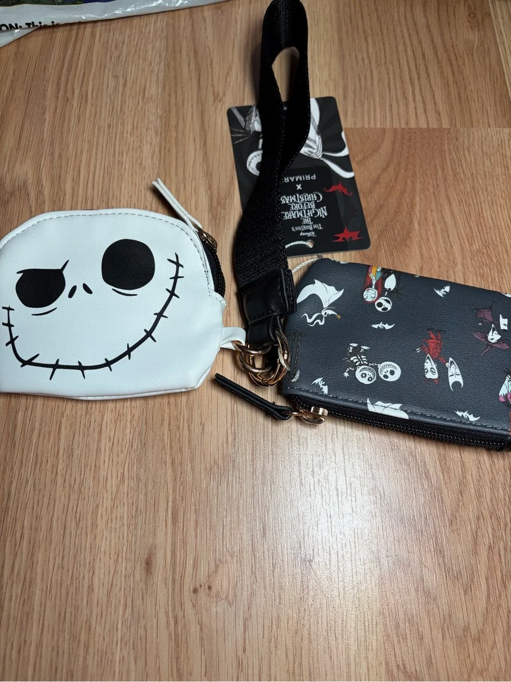 Disney Nightmare Before Christmas Coin Purse Set of 2 w Strap *Primark*-NEW